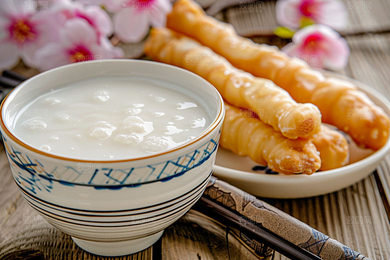 豆浆豆奶早饭自然摄影图