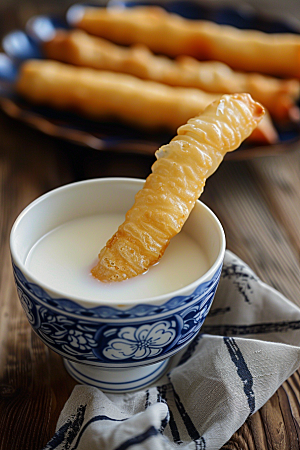 豆浆豆奶高清早餐摄影图