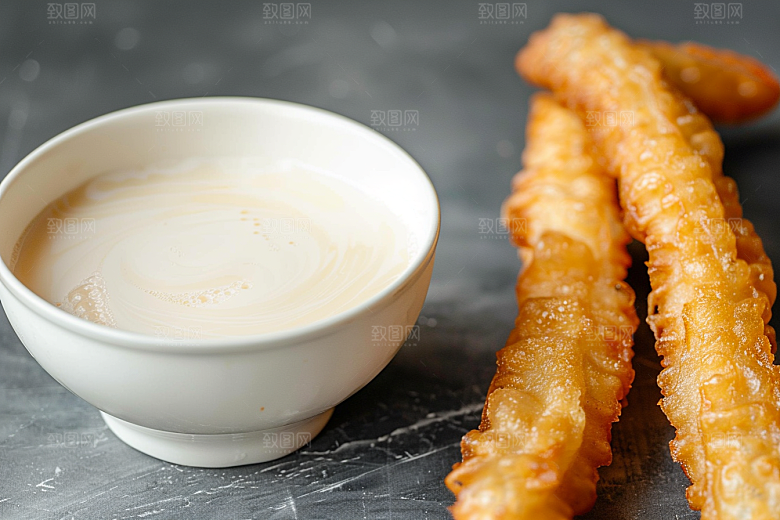 豆浆豆奶早餐玻璃瓶摄影图