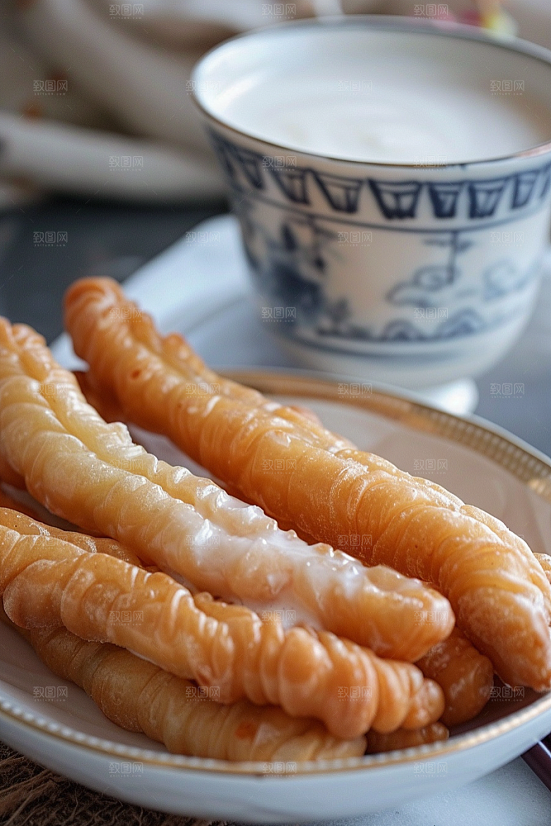 豆浆豆奶早饭能量餐摄影图