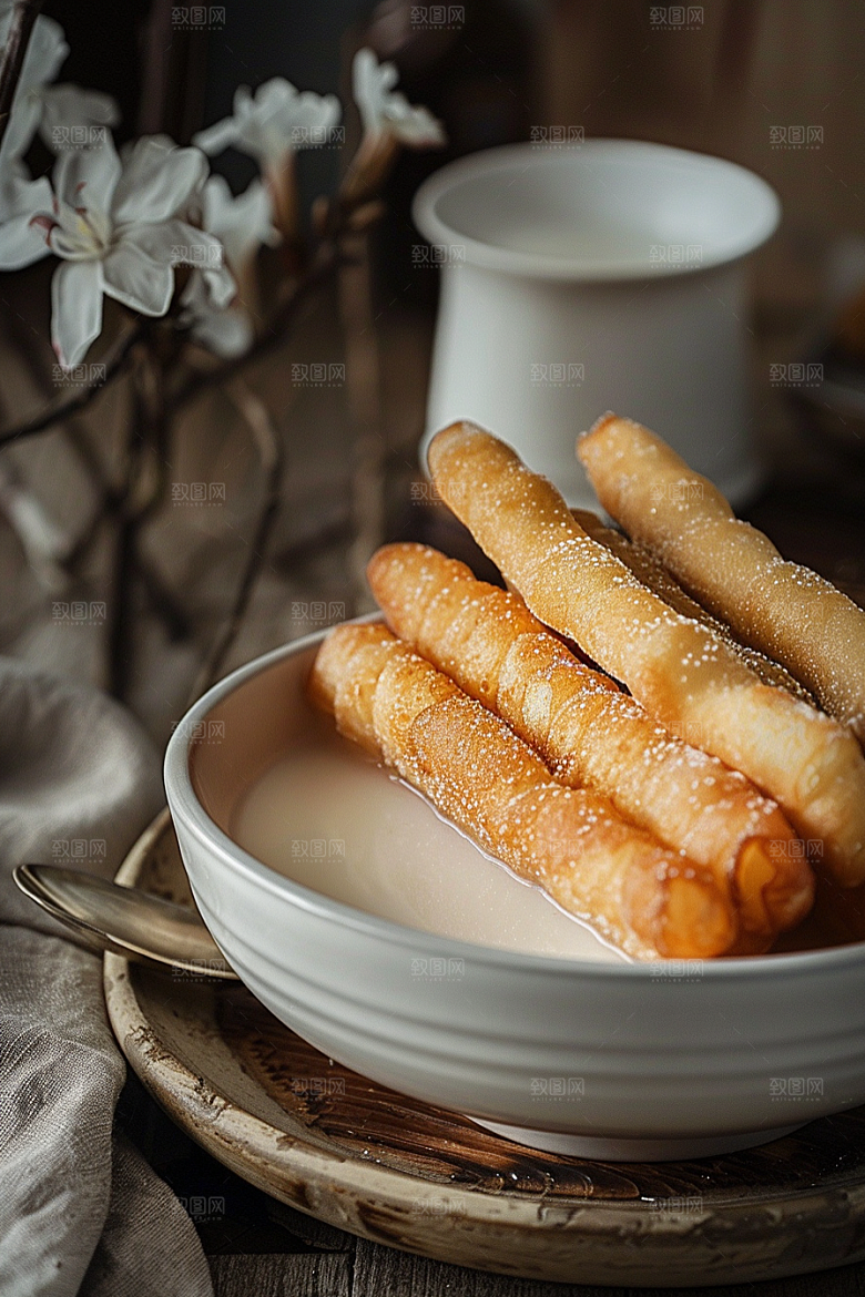 豆浆豆奶饮料自然摄影图