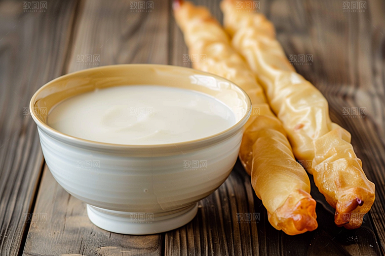 豆浆豆奶饮品早餐摄影图