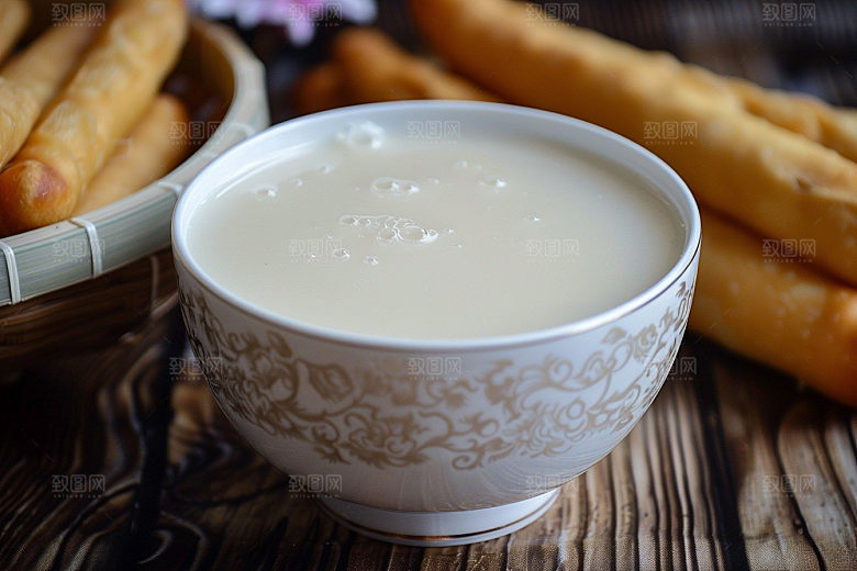 豆浆豆奶早餐自然摄影图