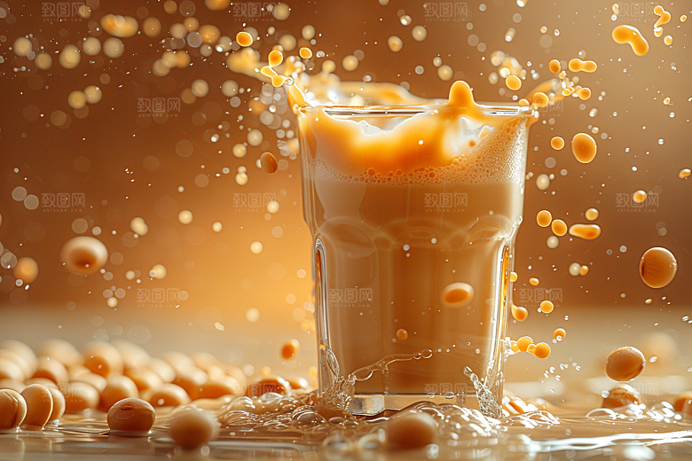 豆浆豆奶日系自然摄影图