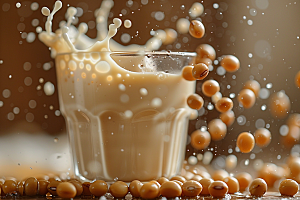 豆浆豆奶日系自然摄影图