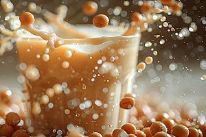 豆浆豆奶谷物饮品摄影图