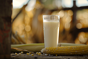 豆浆豆奶饮料能量餐摄影图