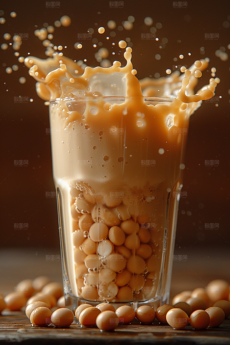 豆浆豆奶能量餐牛奶摄影图