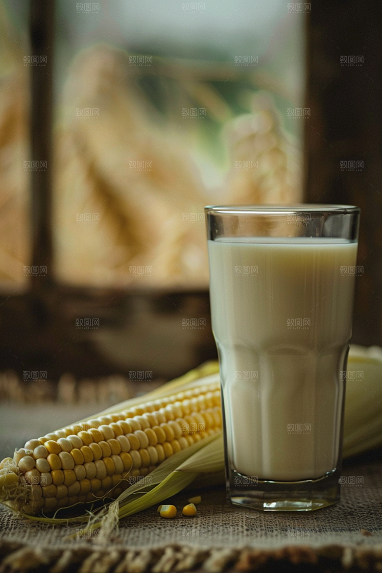 豆浆豆奶饮料美食摄影图