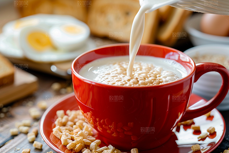 豆浆豆奶饮品谷物摄影图