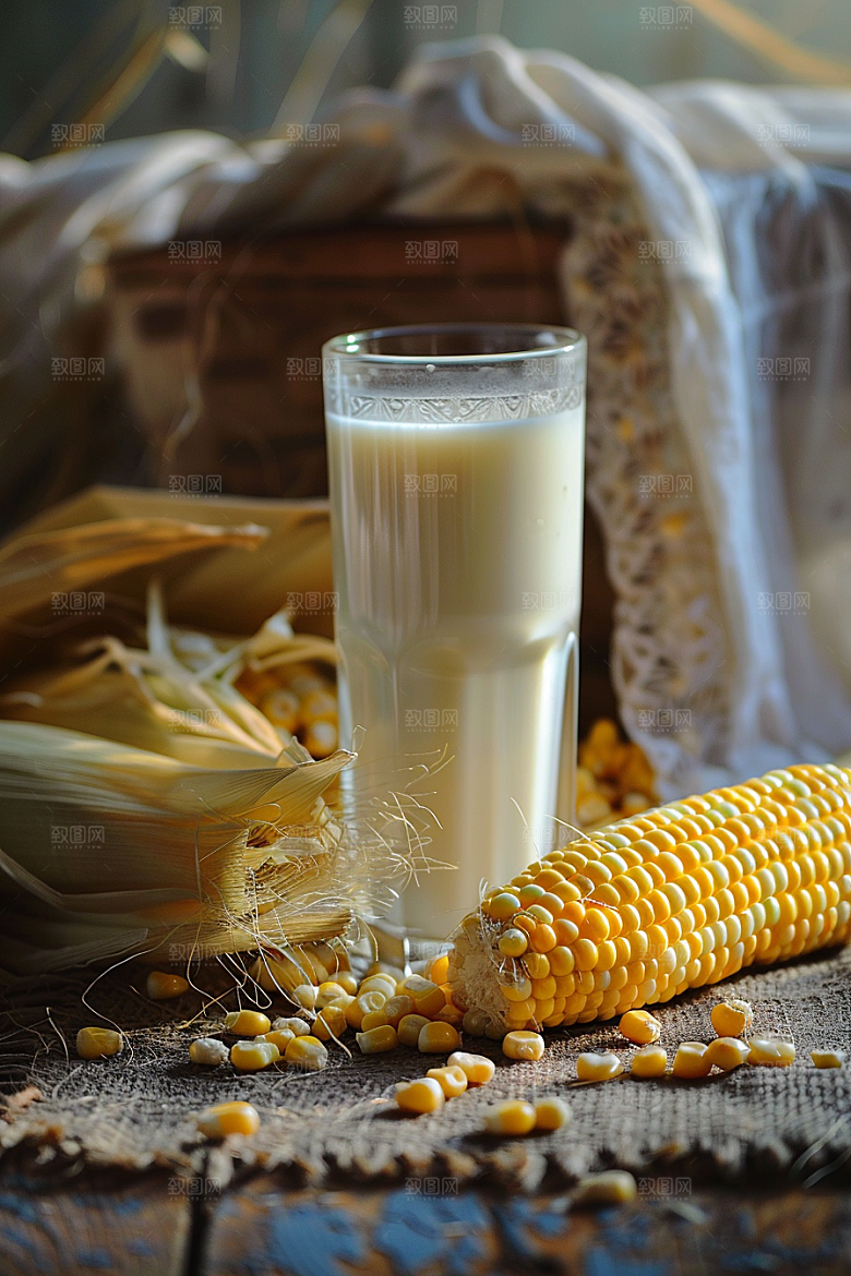 豆浆豆奶美食谷物摄影图