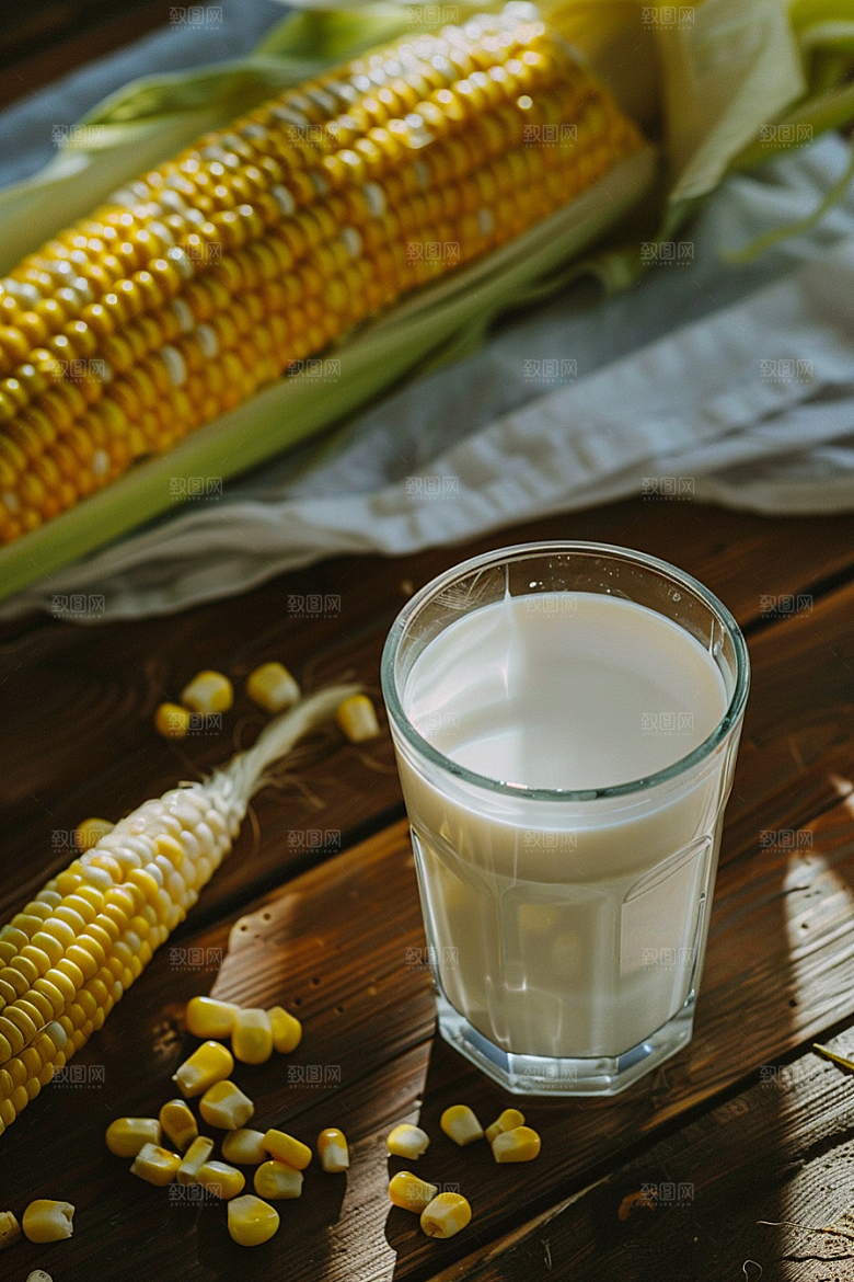 豆浆豆奶美食谷物摄影图