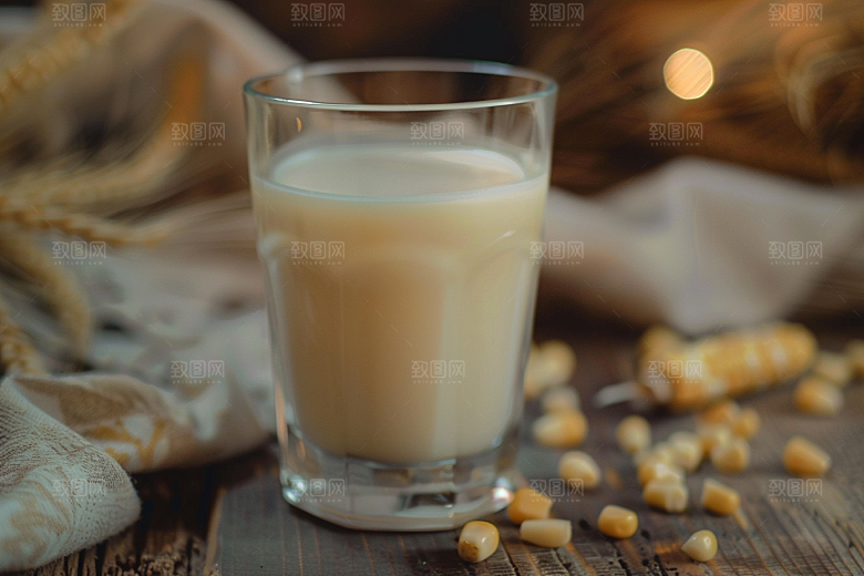豆浆豆奶牛奶饮料摄影图