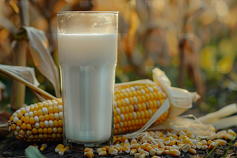 豆浆豆奶奶瓶自然摄影图