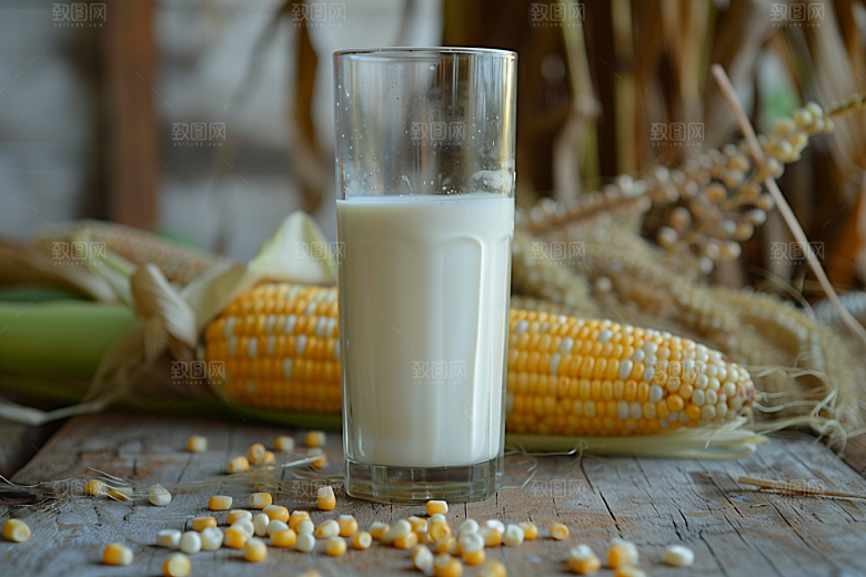 豆浆豆奶自然能量餐摄影图