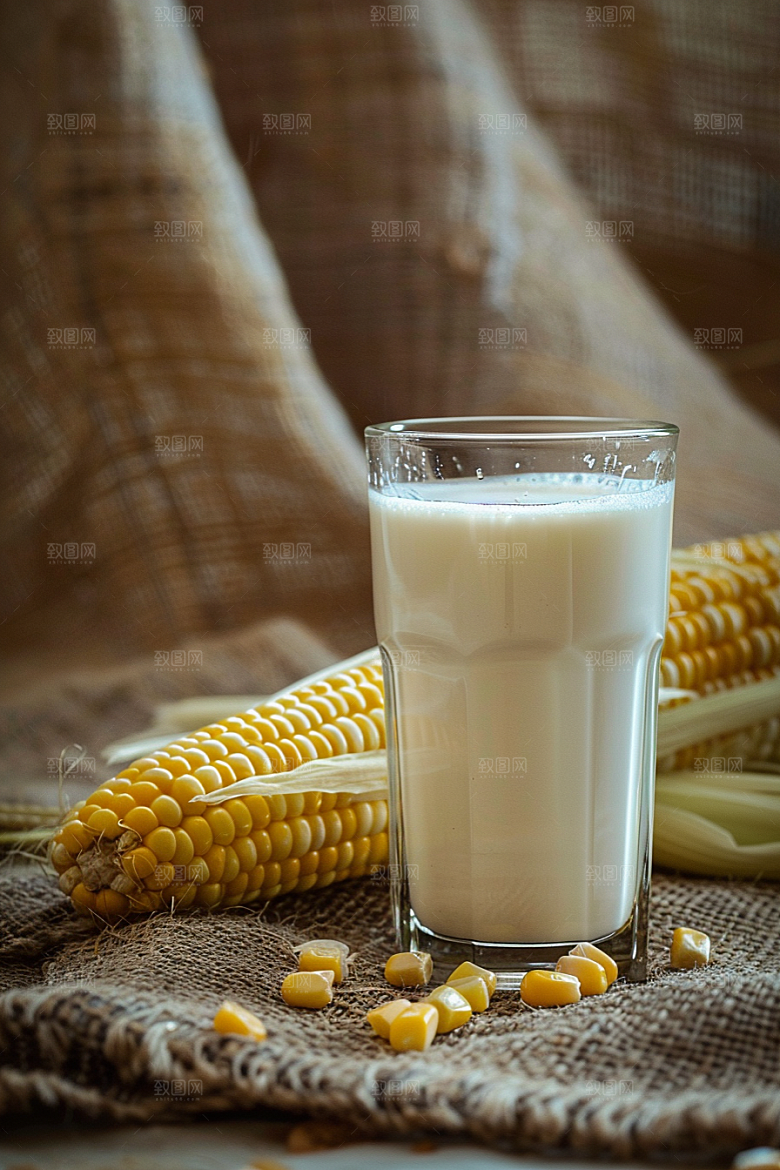 豆浆豆奶饮料谷物摄影图