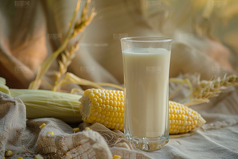 豆浆豆奶能量餐日系摄影图