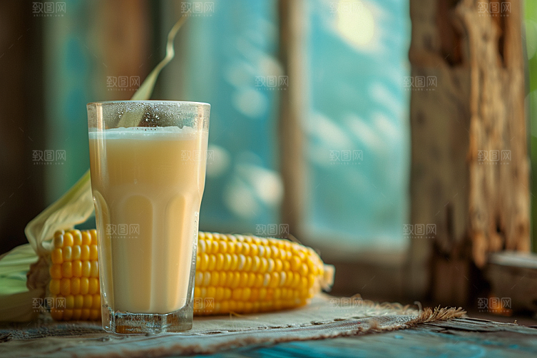 豆浆豆奶奶瓶玻璃瓶摄影图