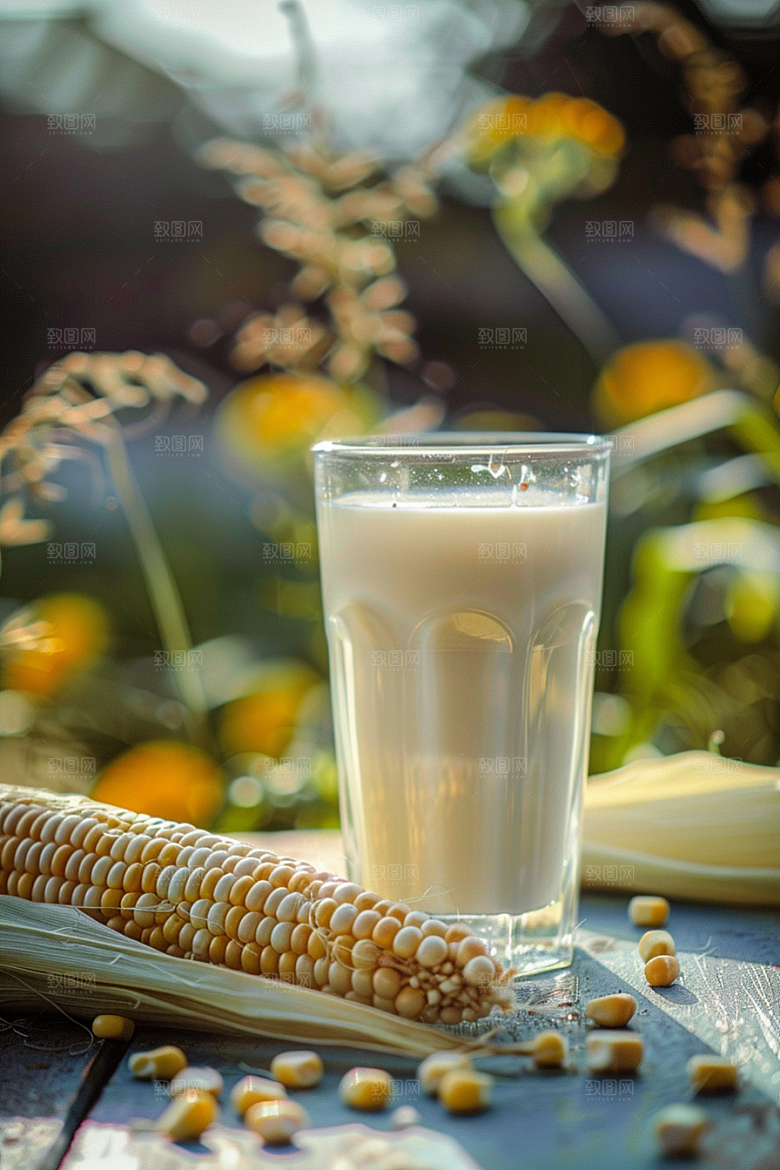 豆浆豆奶美食自然摄影图