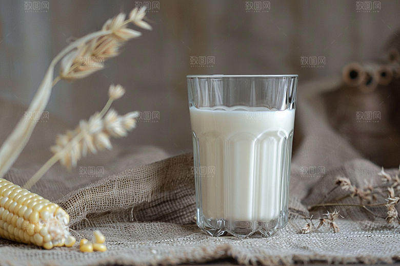 豆浆豆奶高清美食摄影图