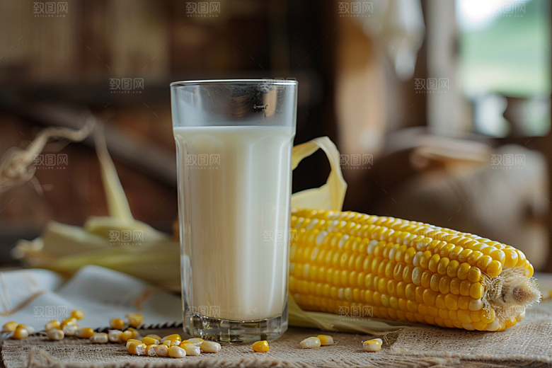 豆浆豆奶牛奶高清摄影图