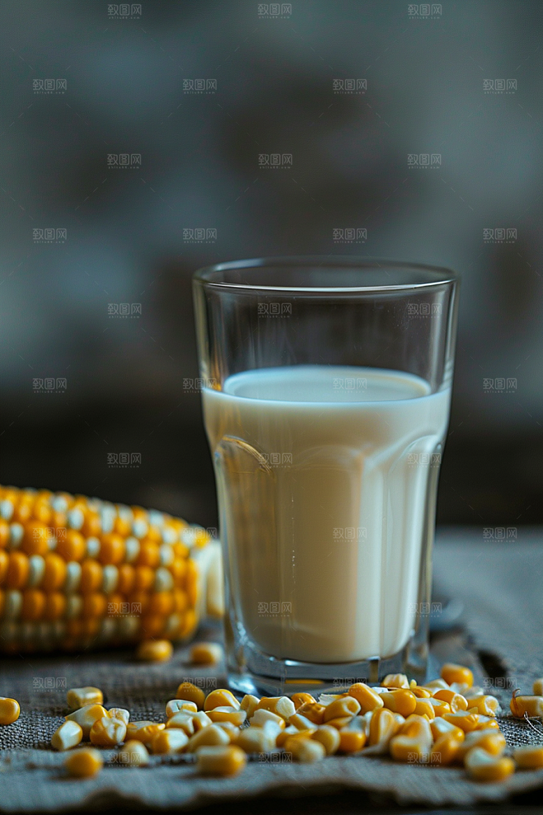 豆浆豆奶早饭高清摄影图