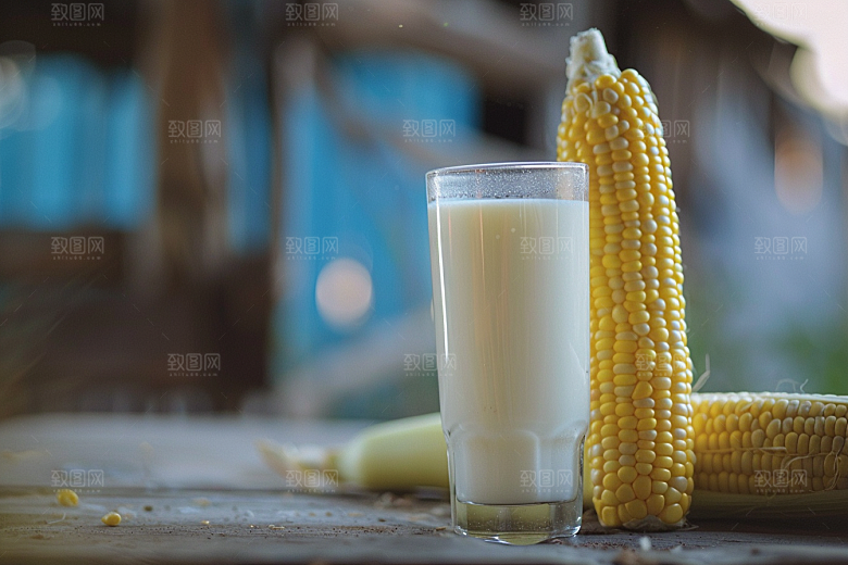 豆浆豆奶奶瓶饮品摄影图