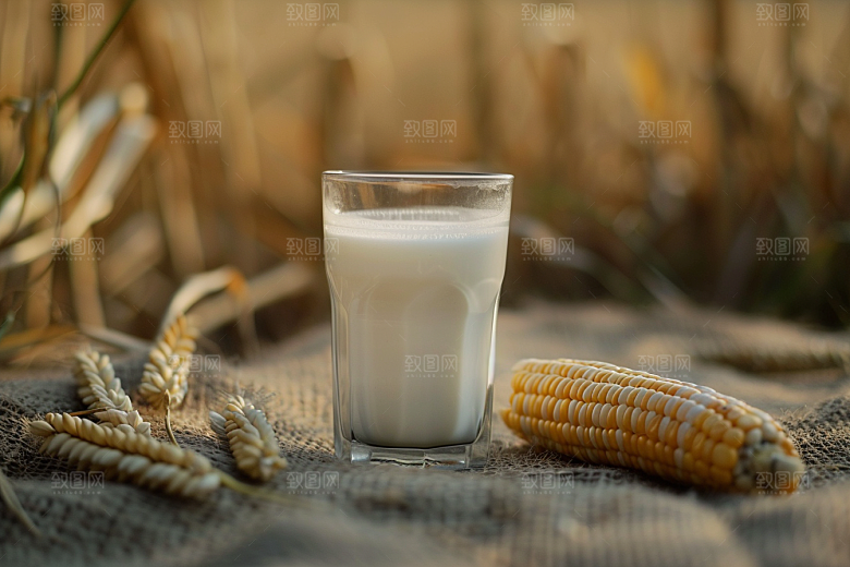 豆浆豆奶能量餐饮品摄影图