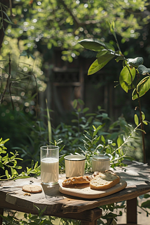 豆浆豆奶饮品日系摄影图