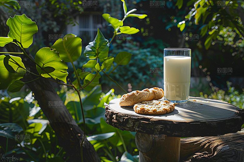 豆浆豆奶早餐能量餐摄影图
