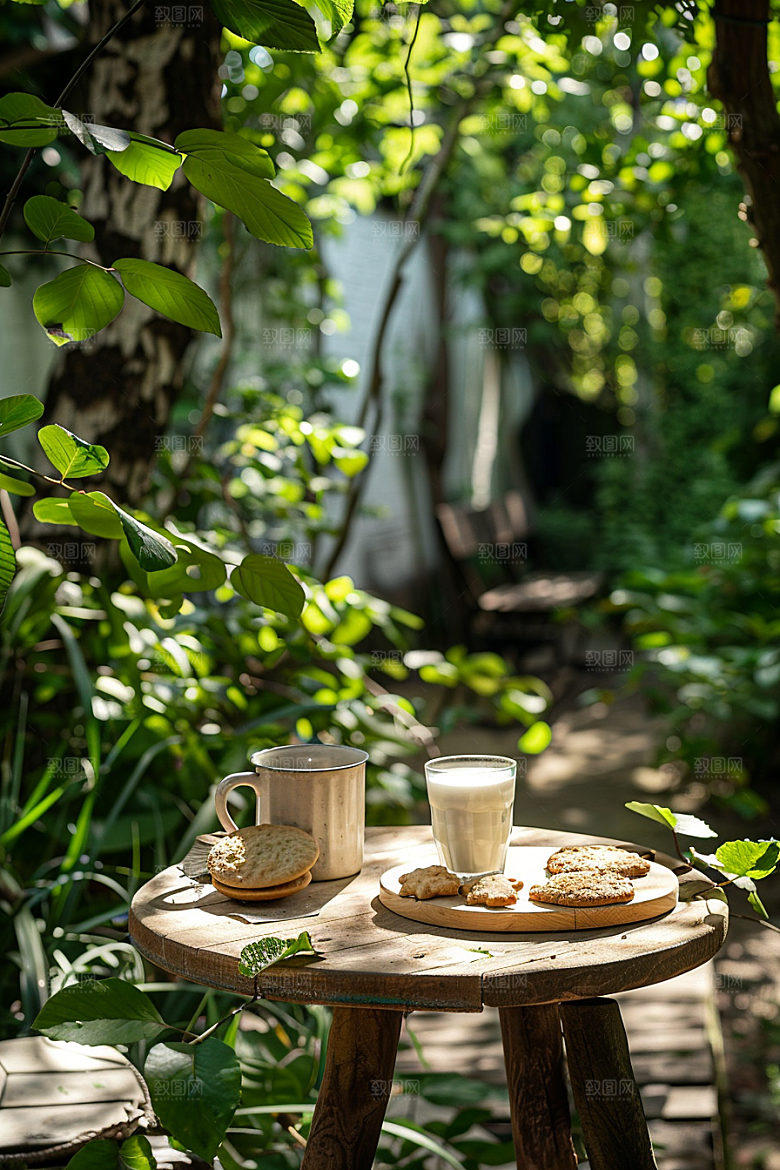 豆浆豆奶能量餐自然摄影图