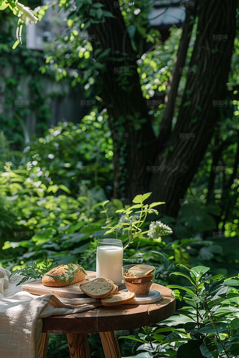 豆浆豆奶早餐谷物摄影图
