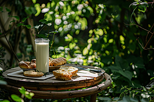 豆浆豆奶美食日系摄影图
