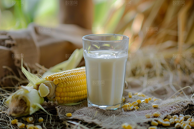 豆浆豆奶早餐高清摄影图