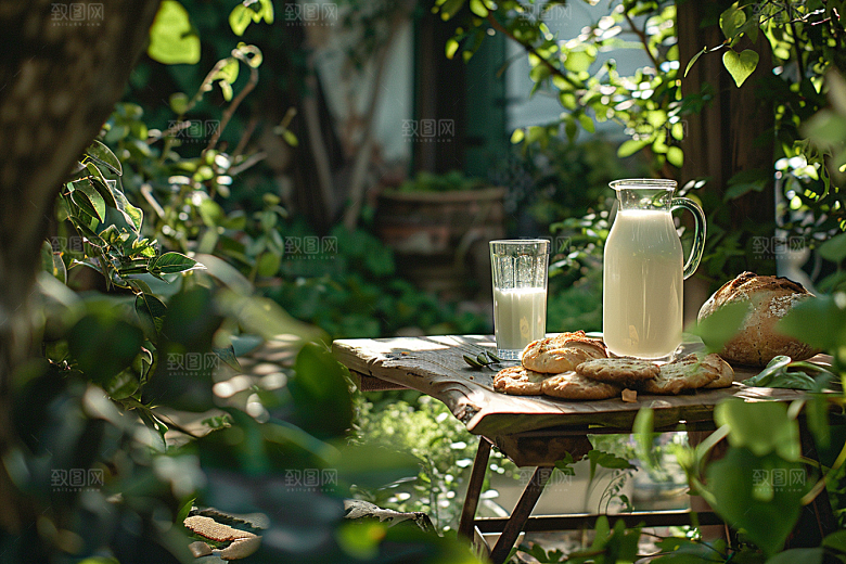 豆浆豆奶饮品高清摄影图