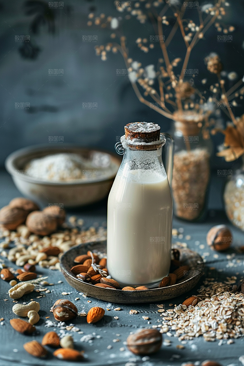 豆浆豆奶饮品美食摄影图