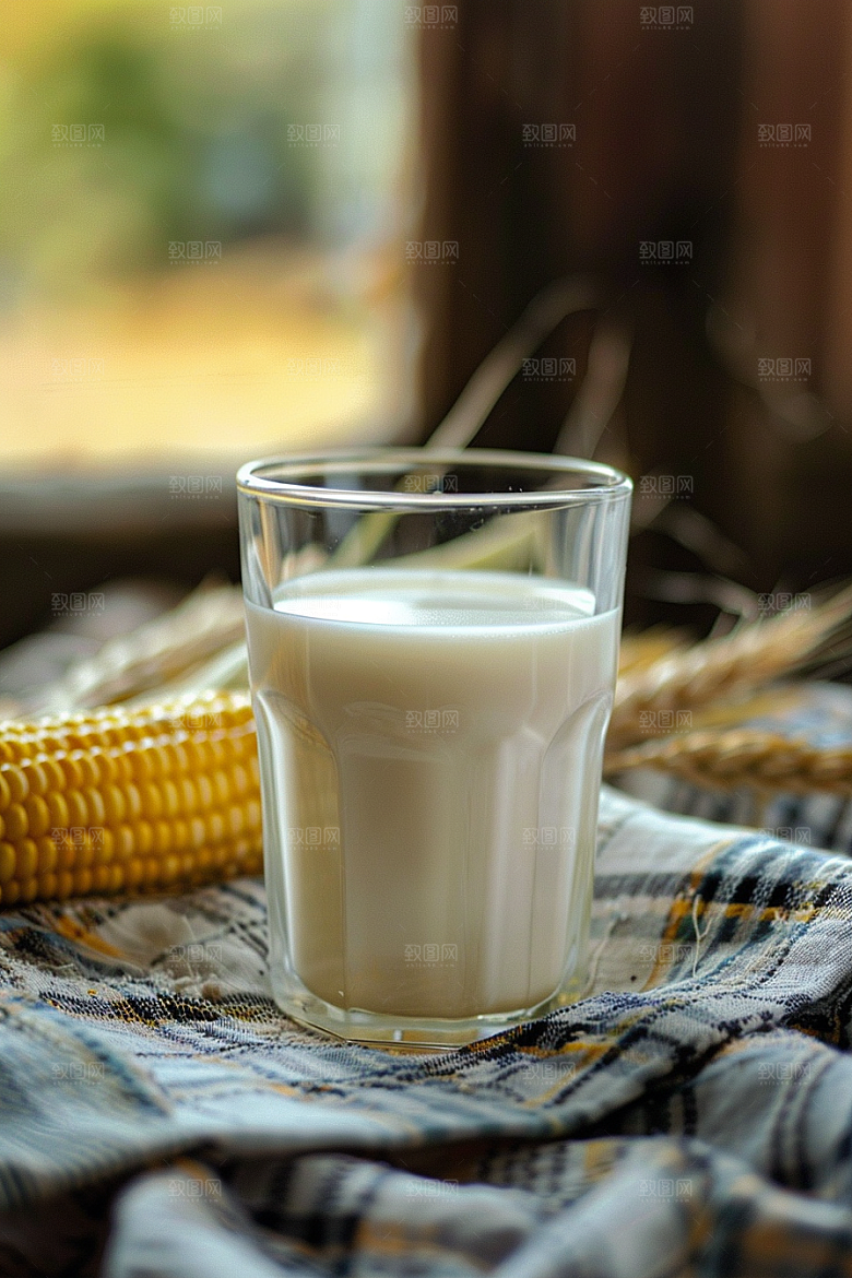 豆浆豆奶牛奶饮料摄影图