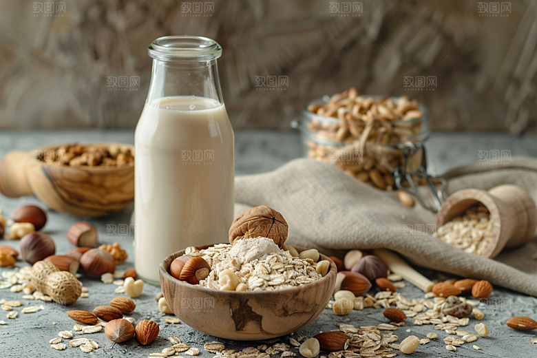 豆浆豆奶饮品美食摄影图