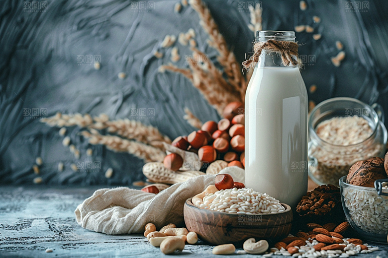 豆浆豆奶饮品美食摄影图