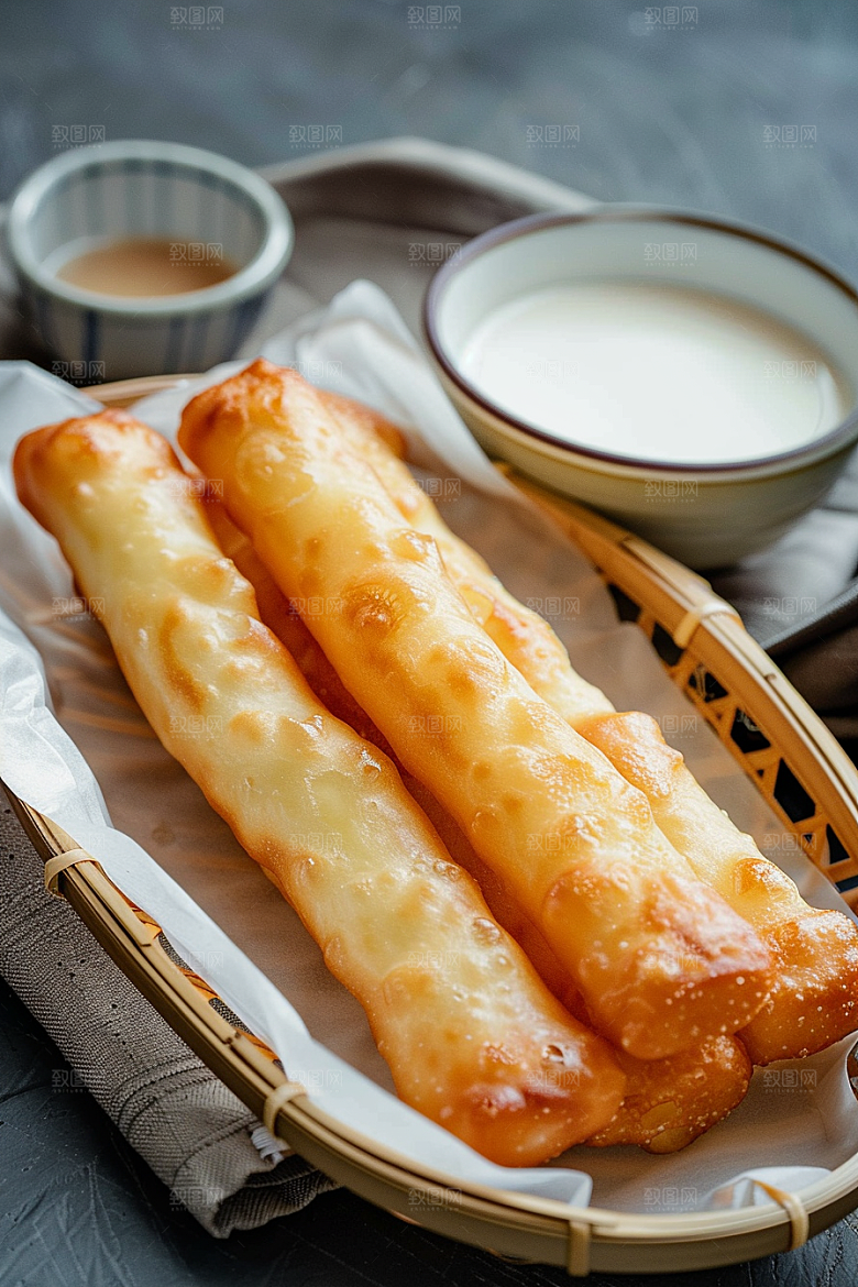 早餐豆奶美食摄影图