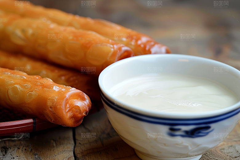 早餐美食小吃摄影图