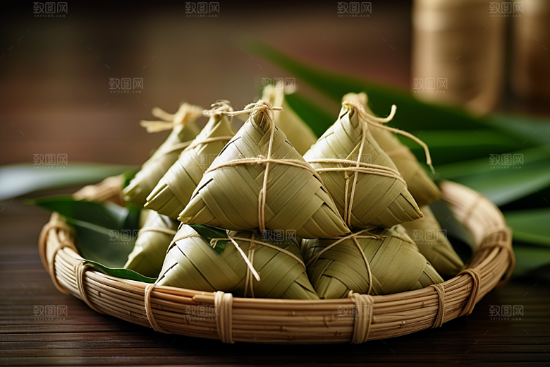 端午节粽子纪念屈原美味摄影图