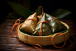 端午节粽子纪念屈原传统小吃摄影图