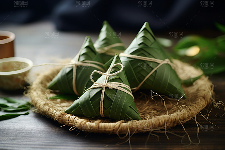 端午节粽子糯米粽肉粽文化传承摄影图