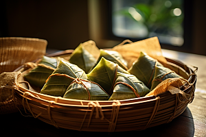 端午节粽子美味传统小吃摄影图
