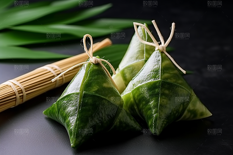 端午节粽子美食糯米粽肉粽摄影图