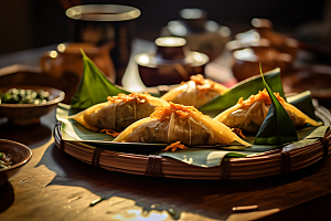 端午节粽子糯米粽肉粽文化传承摄影图