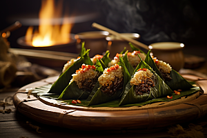 端午节粽子美味传统小吃摄影图