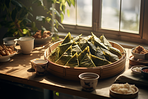端午节粽子传统小吃纪念屈原摄影图