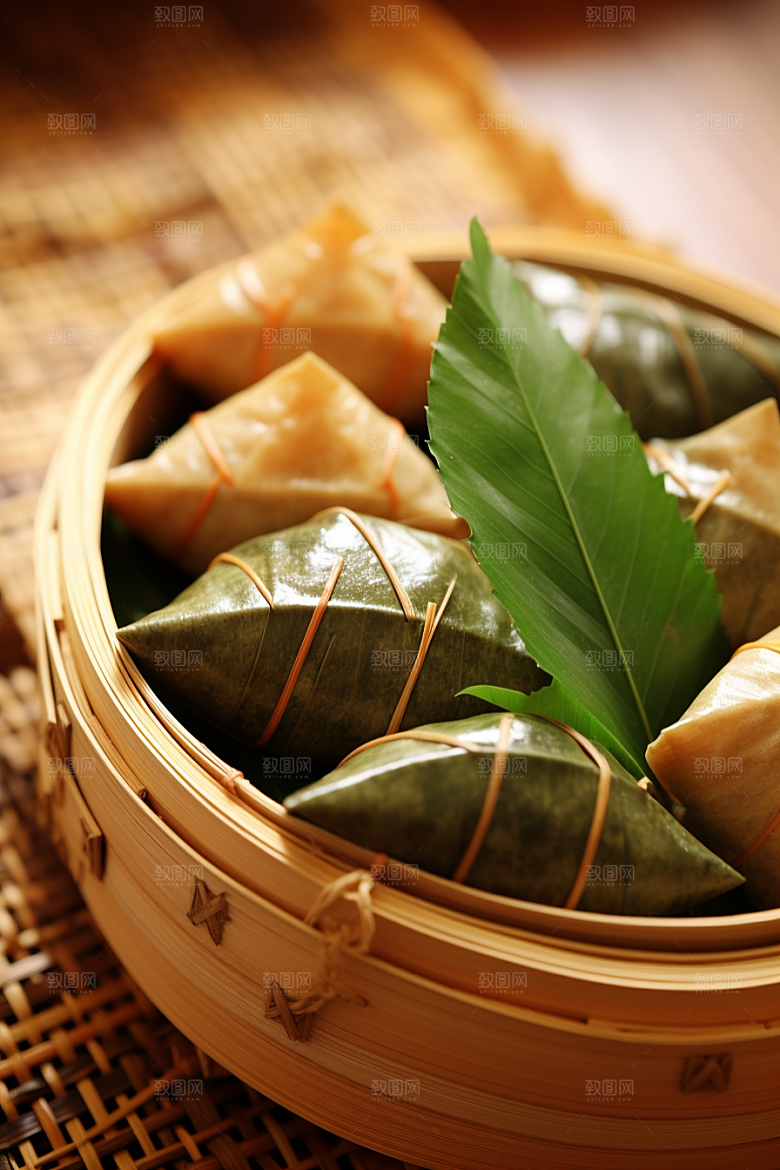 端午节粽子美味传统小吃摄影图